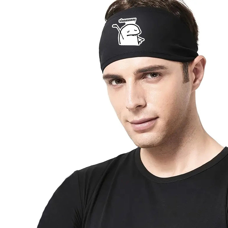 Funny Slaaaaaay Sports Headband Men Breathable Mesh Washable