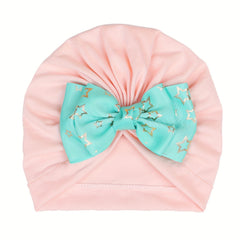 Prom Buckle Stretch Baby Hat Double Layer Bow Set Hair Accessories for Kids