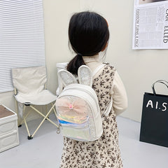 Kids Sequins Long Ears Bow Backpack