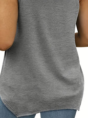 V-Neck Tank Top Loose Fit Slight Stretch