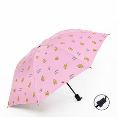 Foldable Lightweight Vinyl Windproof Duck Sunscreen Folding Umbrella