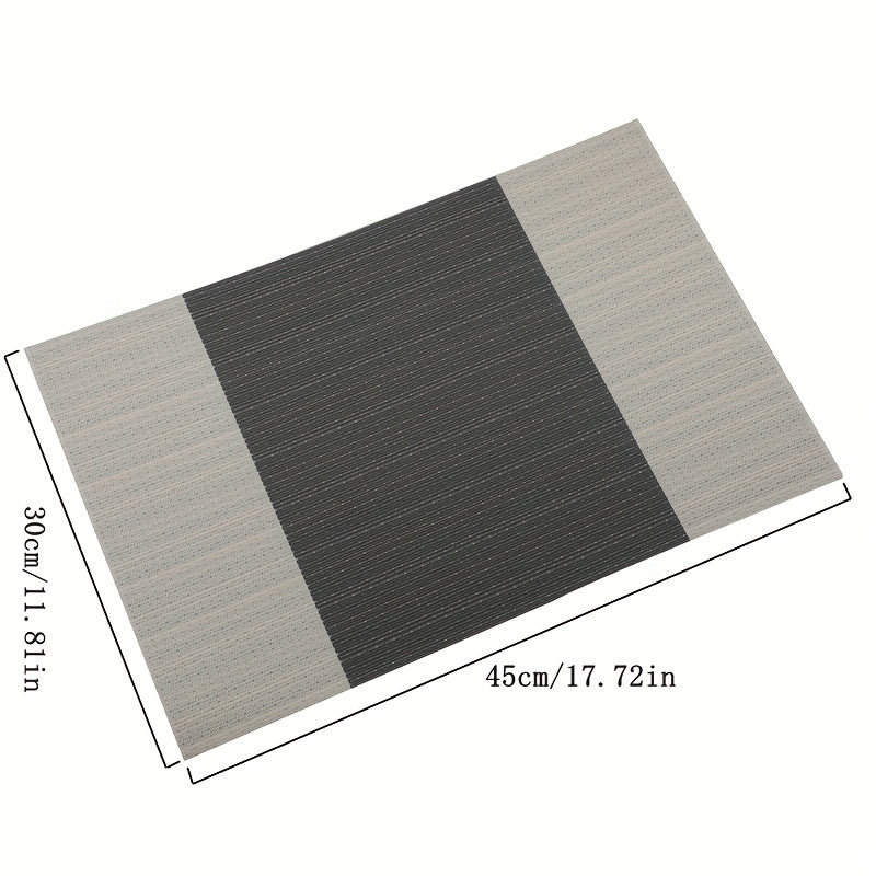 Set of 6 Teslin Placemats Washable Reusable Anti-fouling Table Mats