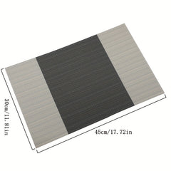 Set of 6 Teslin Placemats Washable Reusable Anti-fouling Table Mats