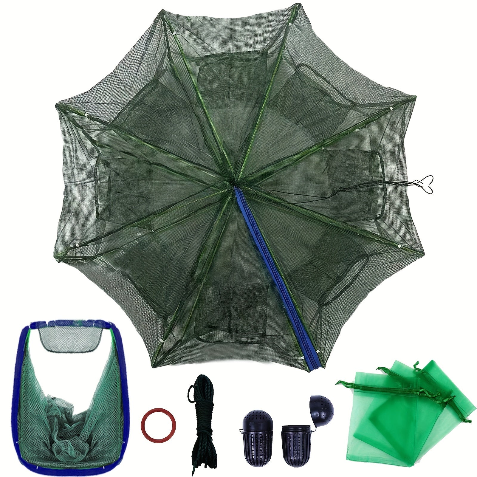 Foldable Fish Bait Trap for Minnows Crabs Crawfish Shrimp