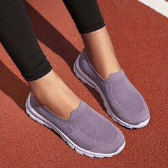 Women's Knitted Flat Shoes Soft Sole Slip On Sock Sneakers