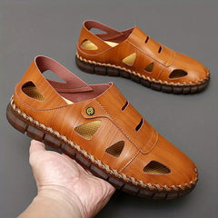 Men's Durable Slip-on Sandals with Stitch Detail