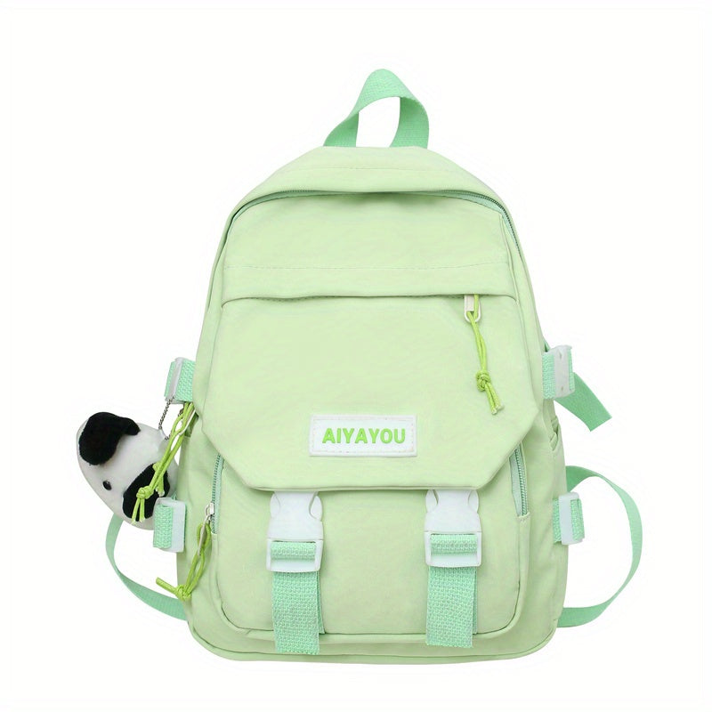 Preppy Style School Bag with Letter Patch