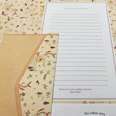 Fox Stationery Paper and Envelopes Set, 9 Pieces