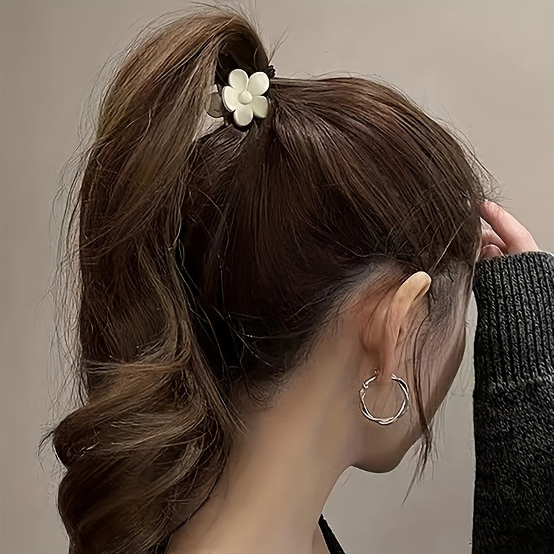 Small Flowers Ponytail Claw Clip Hair Clips Girls Accessories