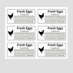 60pcs Fresh Farm Egg Time Sticker Carton Label Self-adhesive for Supermarket