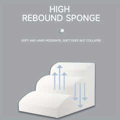 Memory Foam Pet Stairs with Small Storage - Dog Ramp for High Beds