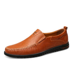 CLOHOO Customizable Leather Loafer Shoes Soft Sole Casual Slip On Flat Shoes