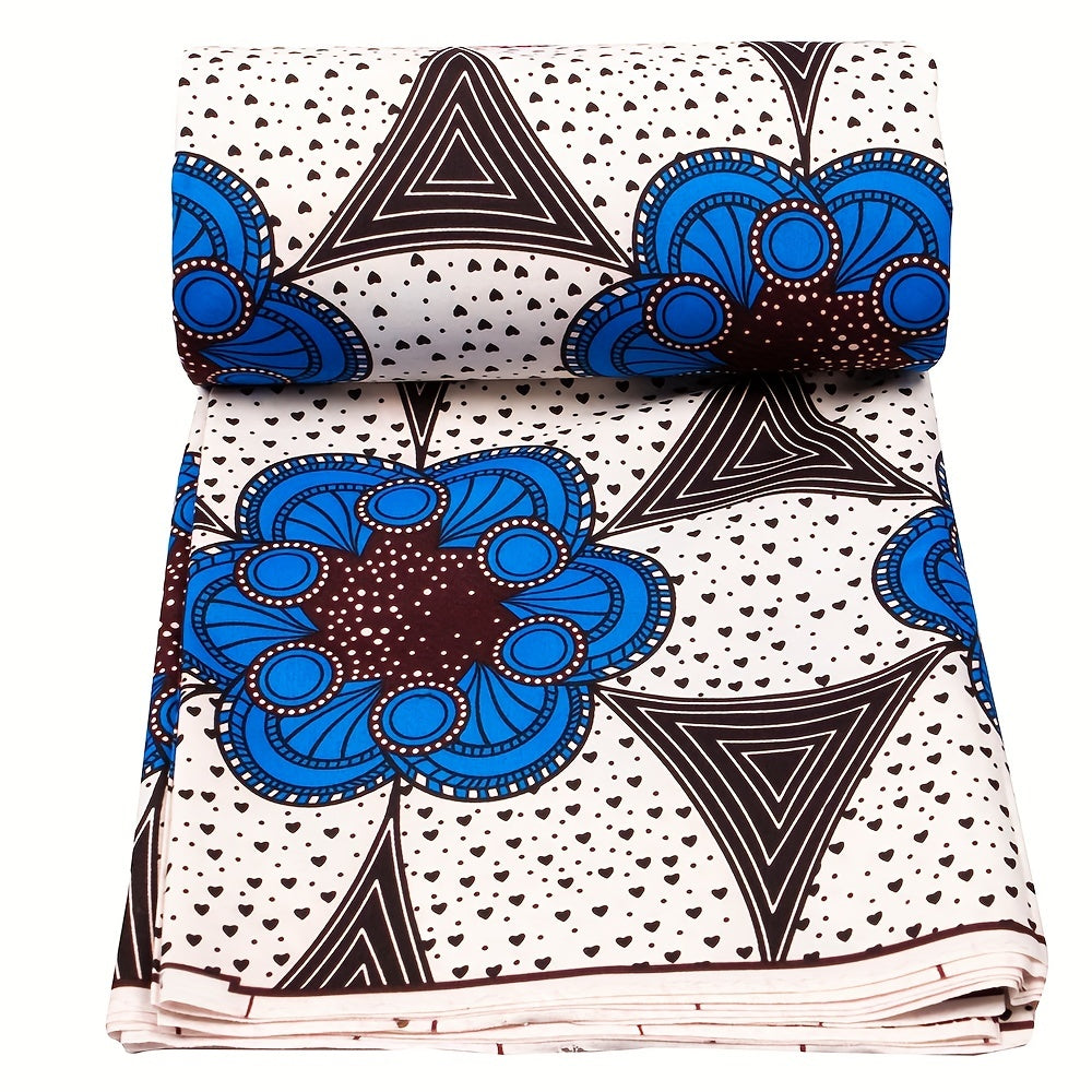 African Ethnic Wax Fabric Double Sided Geometric Printing Polyester Fabric