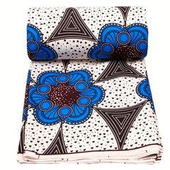 African Ethnic Wax Fabric Double Sided Geometric Printing Polyester Fabric