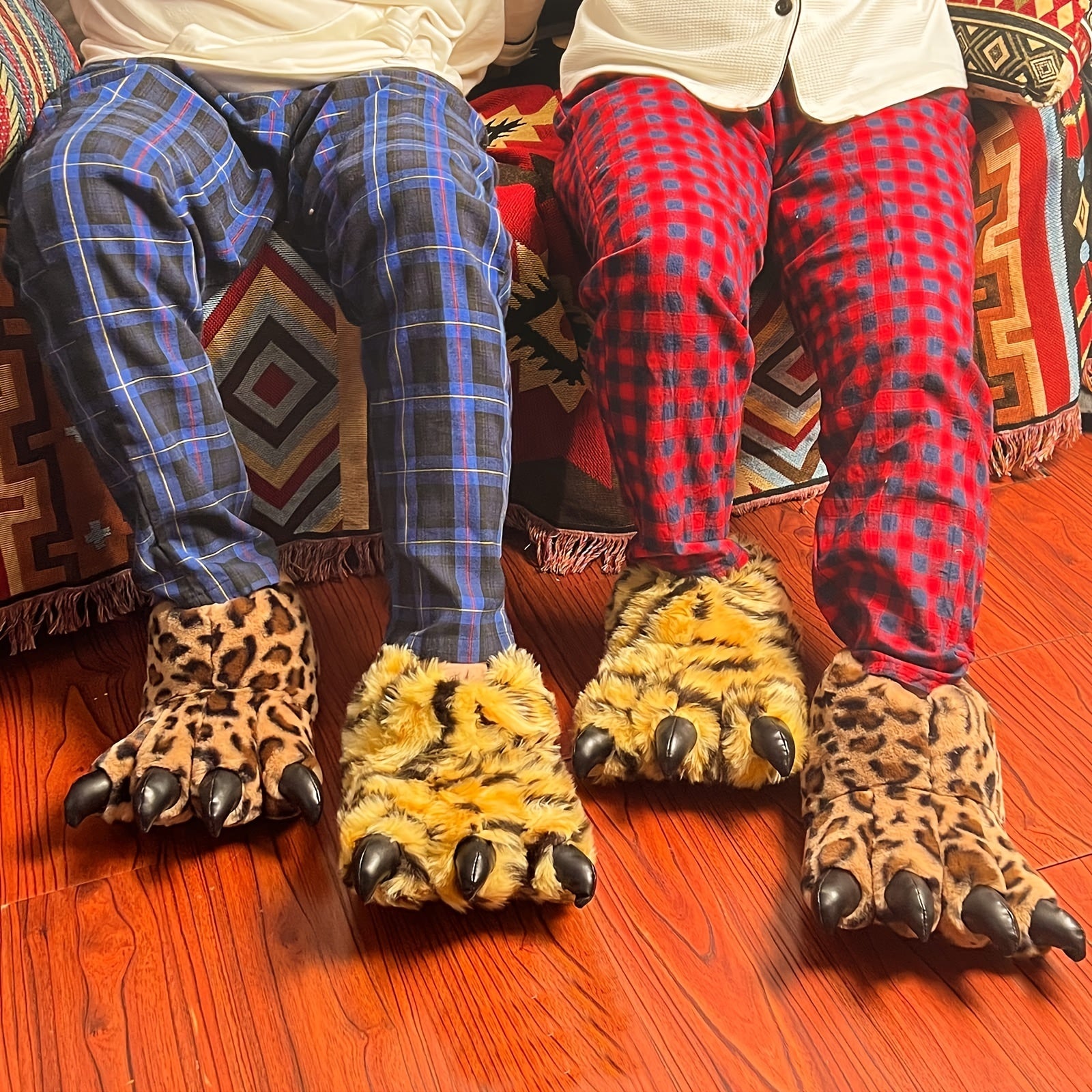 Soft Plush Cozy House Slippers Anti skid Slip on Shoes For Men