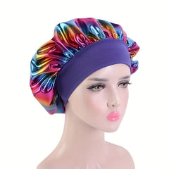 Laser Elastic Hair Bonnet Candy Y2K Sleeping Night Cap