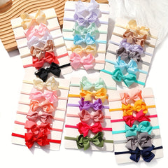 6pcs Baby Girls Bow Hairbands Soft & Stylish Hair Accessories