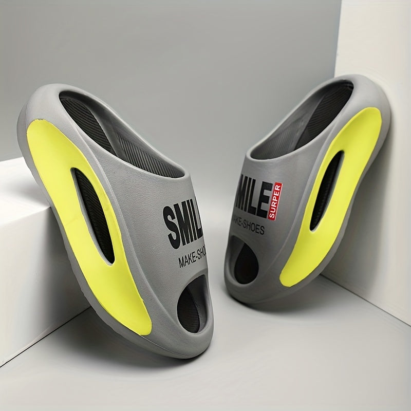 Men's Platform Slides Comfortable Non Slip Cloud Slippers