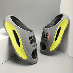 Men's Platform Slides Comfortable Non Slip Cloud Slippers