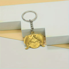 Vintage Lucky Fish Keychain Keyring Pendant Christmas Thanksgiving Gift