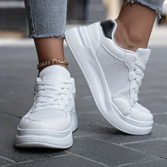 Breathable Mesh Skate Shoes Women's Low Top Sneakers