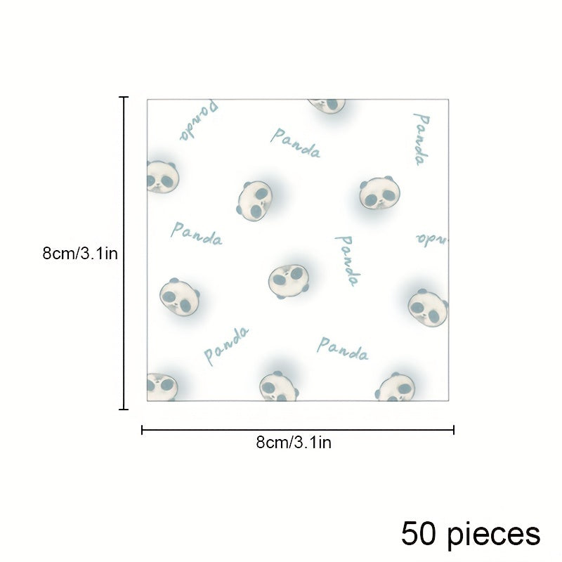 50pcs Panda Series Memo Pads Message Paper Sticky Notes