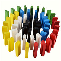 Colorful Numbered Wooden Building Blocks Educational Toy