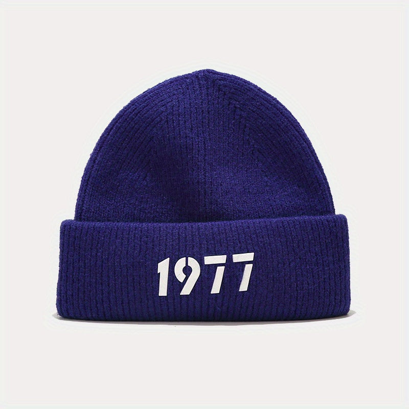 American Retro 1977 Knitted Hat Street Sweet Cooler Casual Hip Hop Autumn Winter