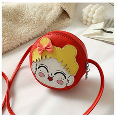 Kids Cartoon Girl Bow Crossbody Bag Coin Purse