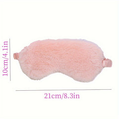 2pcs Plush Soft Sleep Eye Mask Blackout Comfortable Blindfold