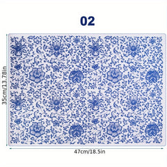 1PC Ceramic Glaze Flower Paper Jingdezhen High Temperature Underglaze Paste Flow