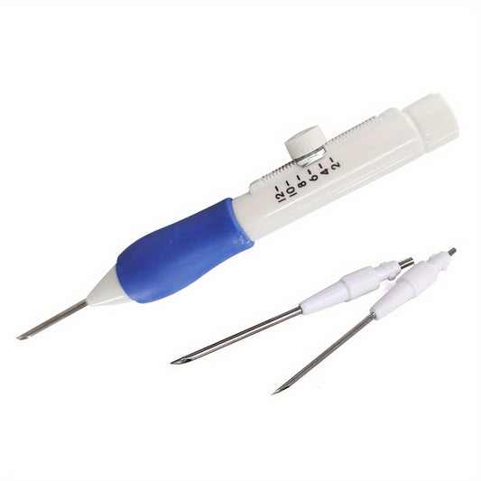Diy Punch Needle Set 3 Needles 2 Threaders Craft Tools With Handle Sewing Acc