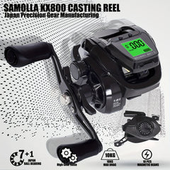 SAMOLLA 1pc Baitcasting Fishing Reel 7.2:1 Ratio 10kg Max Drag