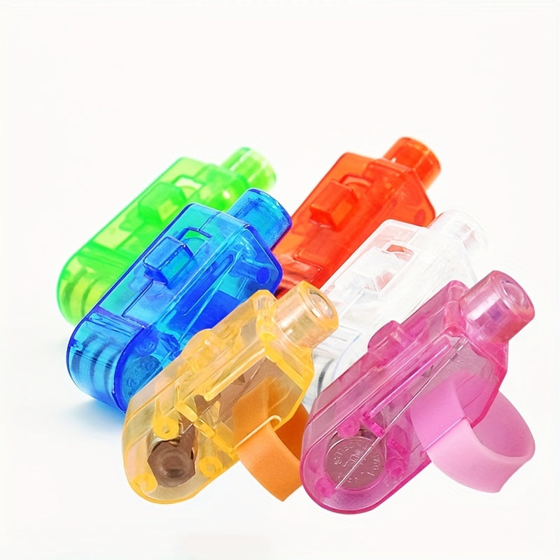 6 Colors LED Kids Party Finger Lights Light Up Ring Toys Halloween Rave