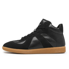 EXSHERO Men's Leather Skate Shoes Casual Sneakers