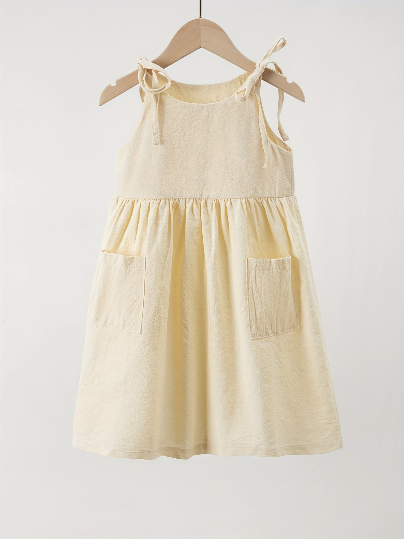 Cute Toddler Girls' Sleeveless Dress with Pockets