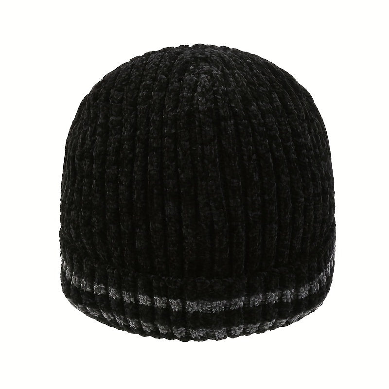Men's Thickened Winter Knit Hat Warm Beanie Windproof Coldproof