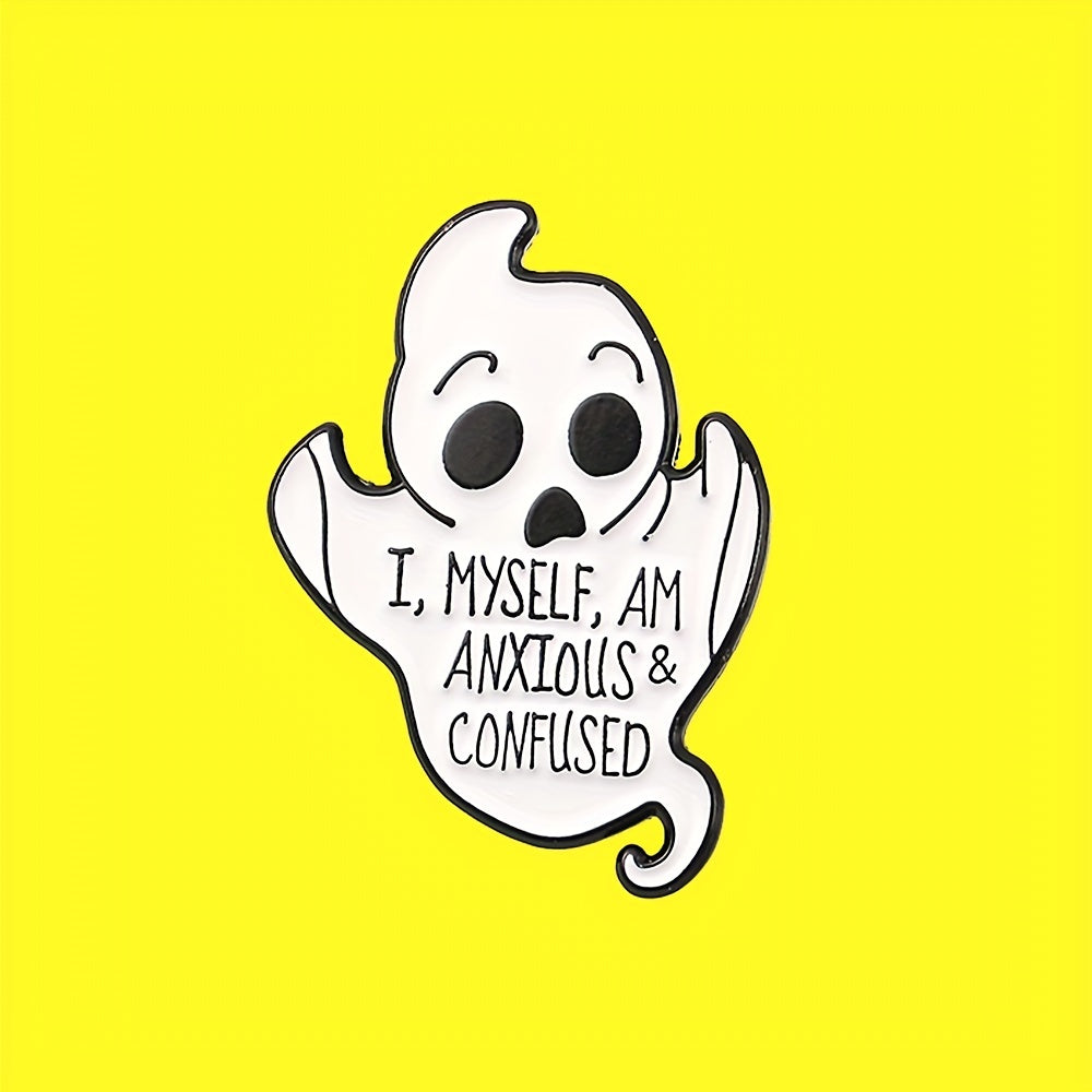 5pcs Halloween Ghost And Monster Brooches Badges For Men
