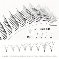 DIY 6D Clusters Lashes for Natural Look 3D Effect 8-15mm
