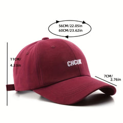 Solid Cotton Baseball Cap CHCUK Embroidered Unisex Couple Sun Hat