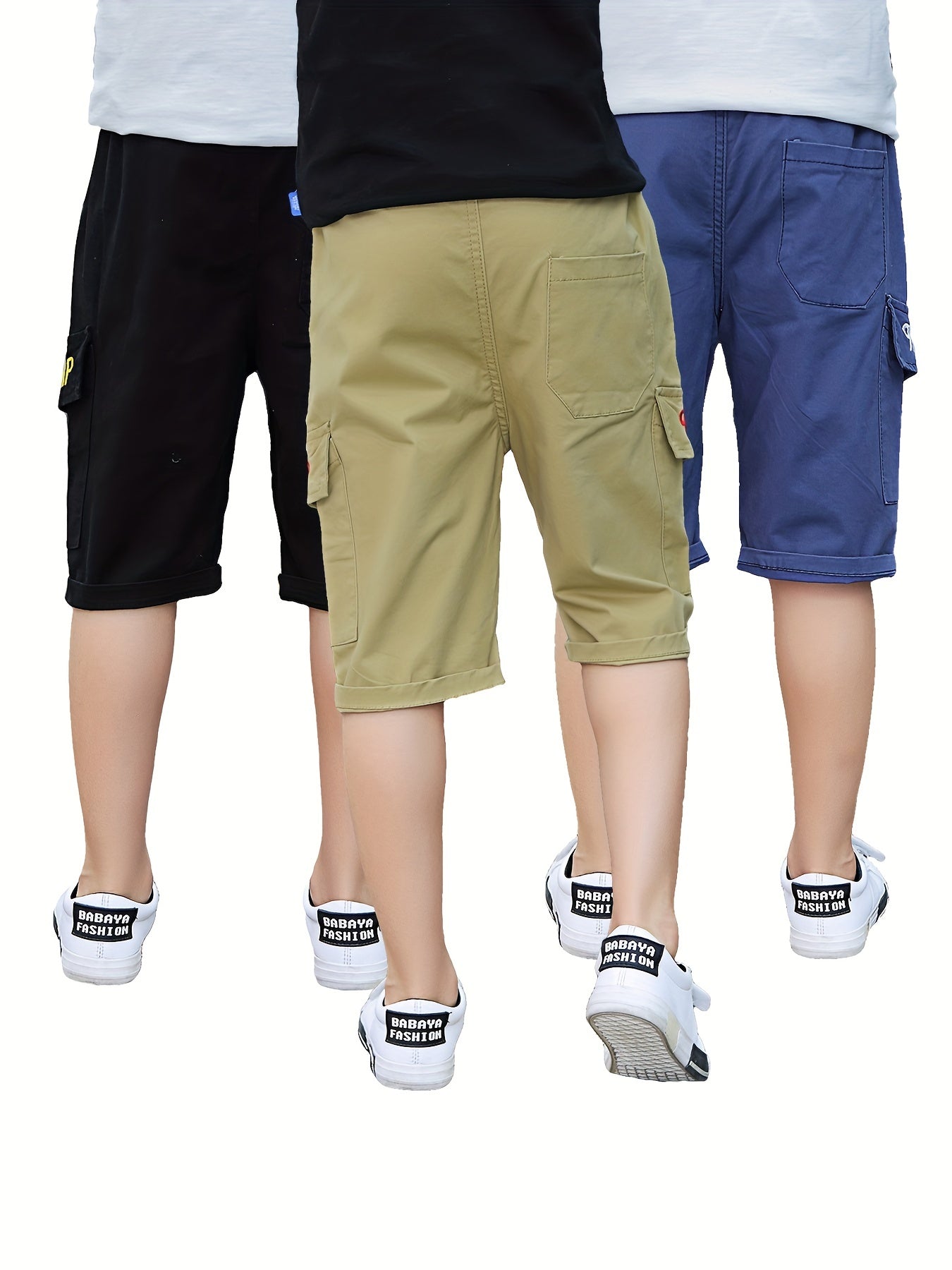 Boys Letter Print Cotton Shorts for Summer Outdoor