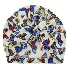 Breathable Floral Bow Tire Cap for Baby Girls and Boys