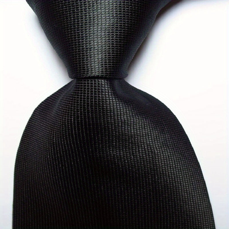 Solid Jacquard Woven Men's Tie Set