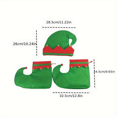 Christmas Elf Decorative Clothing Xmas Elf Hat Shoes
