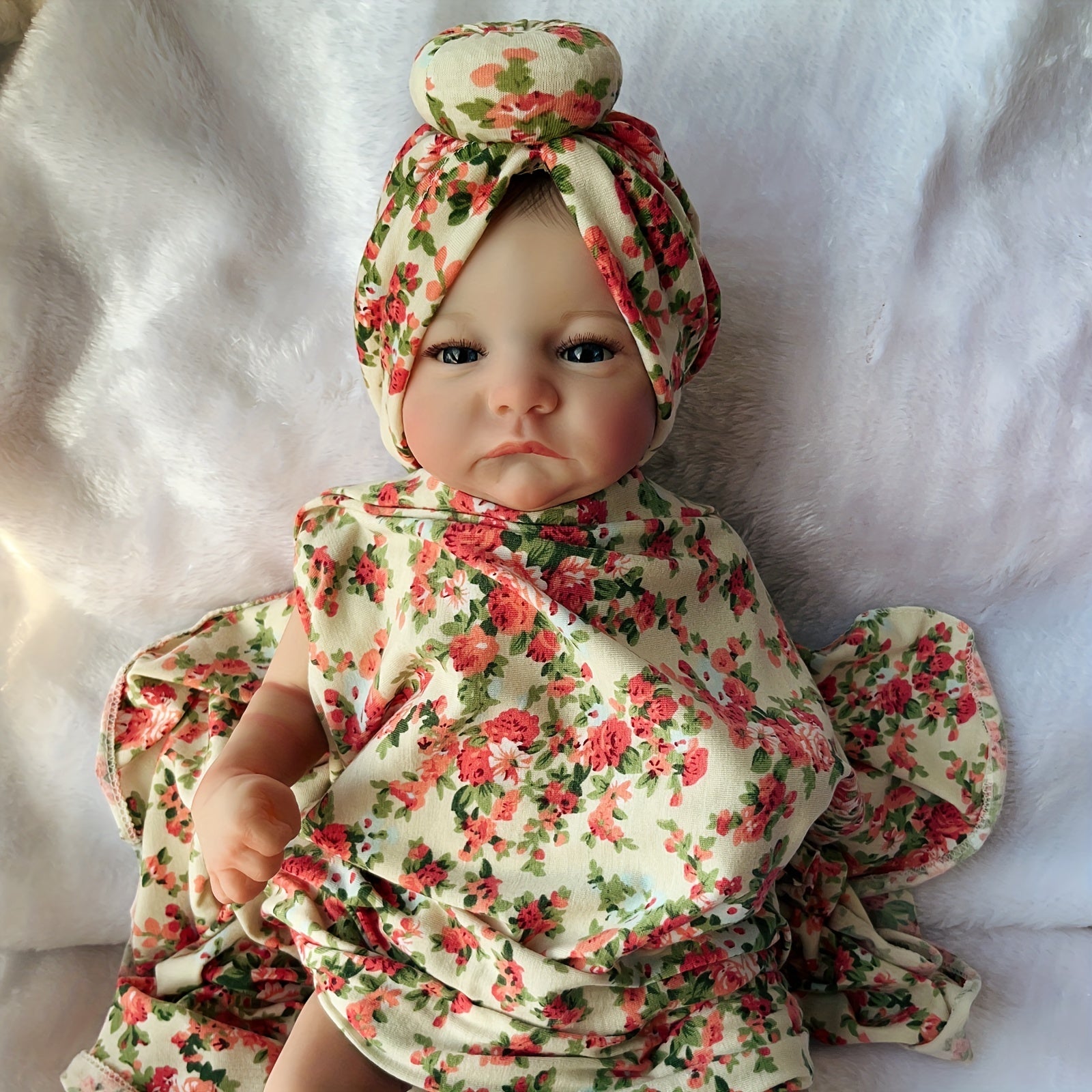 Reborn Baby Doll Hand Painted Baby Size 3D Skin Veins Collectible Art Doll