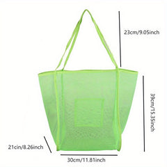 Transparent Mesh Shoulder Bag for Travel and Camping