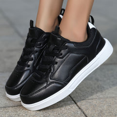 Solid Skate Shoes Lightweight Low Top Sport Women's Footwear