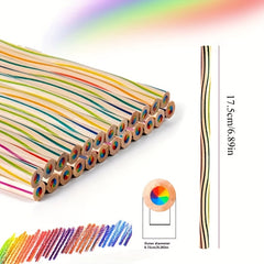 30pc Rainbow Colored Pencils Art Supplies for Students Office Stocking Stuffers