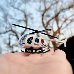 Mini Helicopter Alloy Model Toy Desktop Decoration Fun Health Material