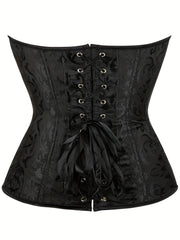 Strapless Corset Bustier Tummy Control Jacquard Body Shaper